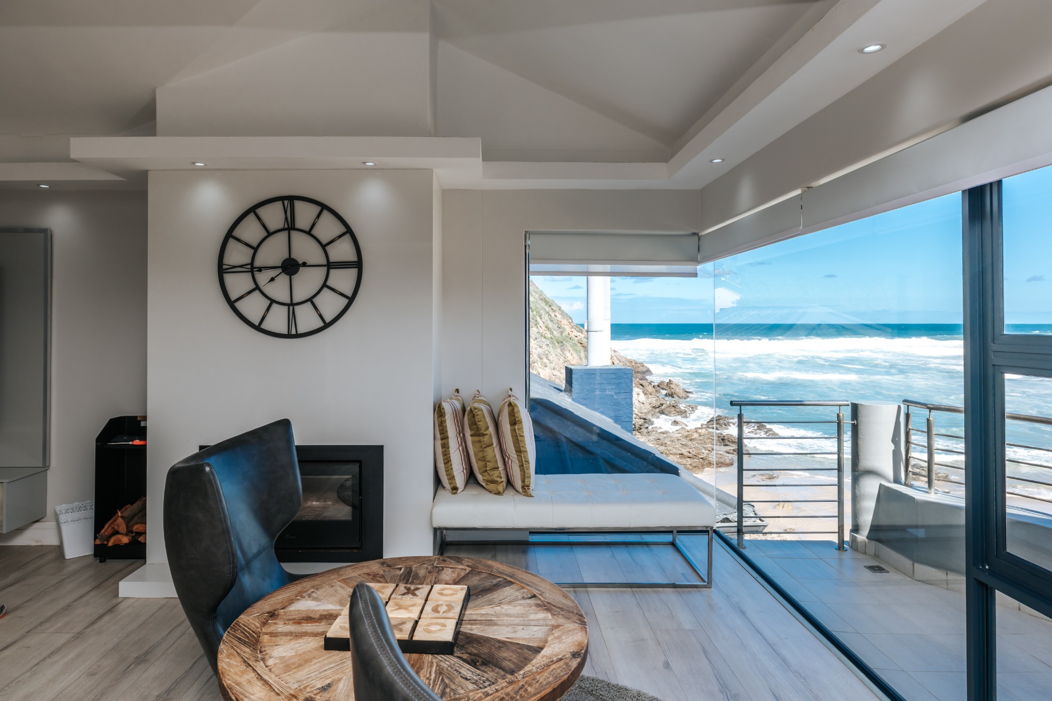 Living room with uninterrupted ocean views